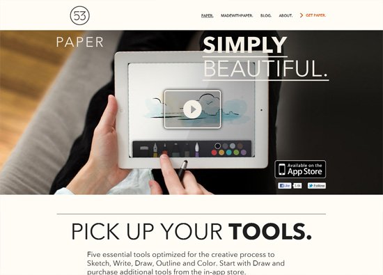Paper Mobile Website Designs for iPhone