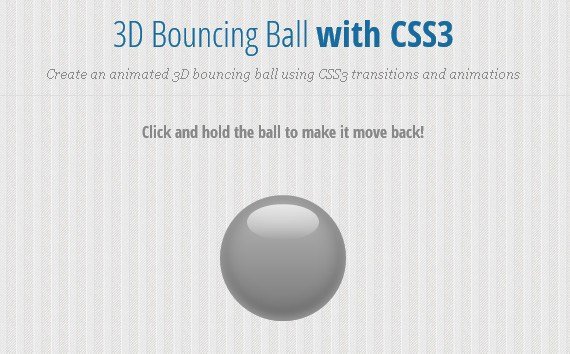 Creating an Animated 3D Bouncing Ball with CSS3 Effect