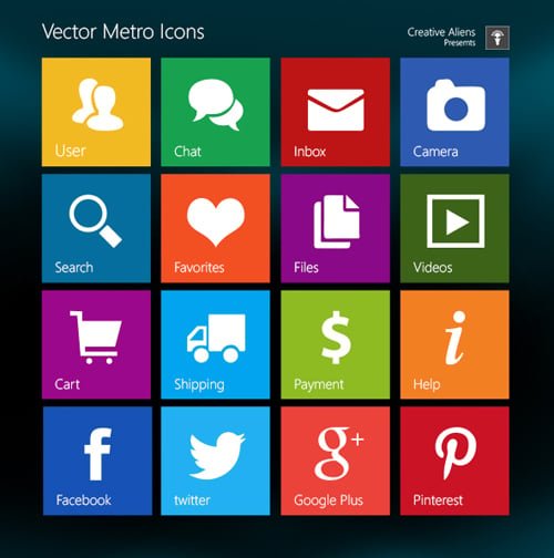Metro Style Vector Icons