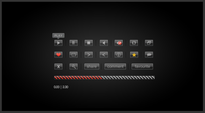 Glass Video Playback Buttons