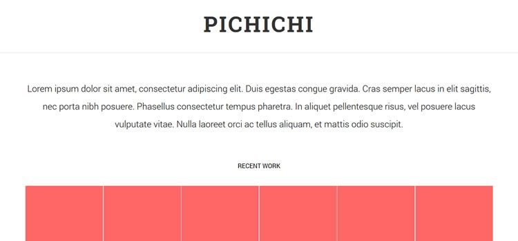 Pichichi responsive portfolio template