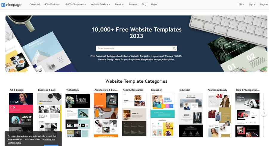 nicepage website templates