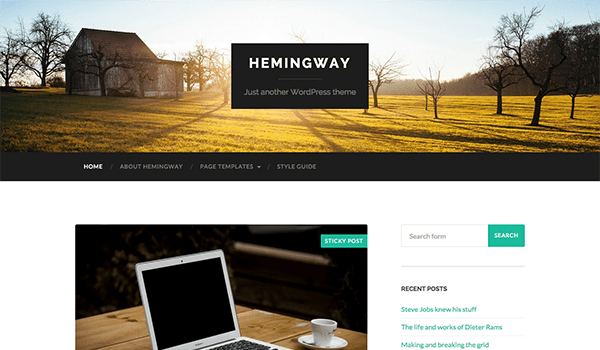 Hemingway theme