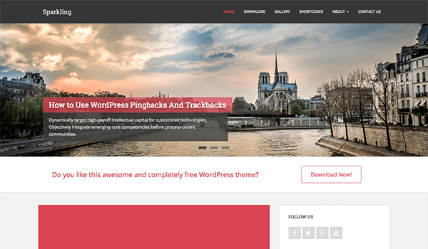 Sparkling wordpress theme