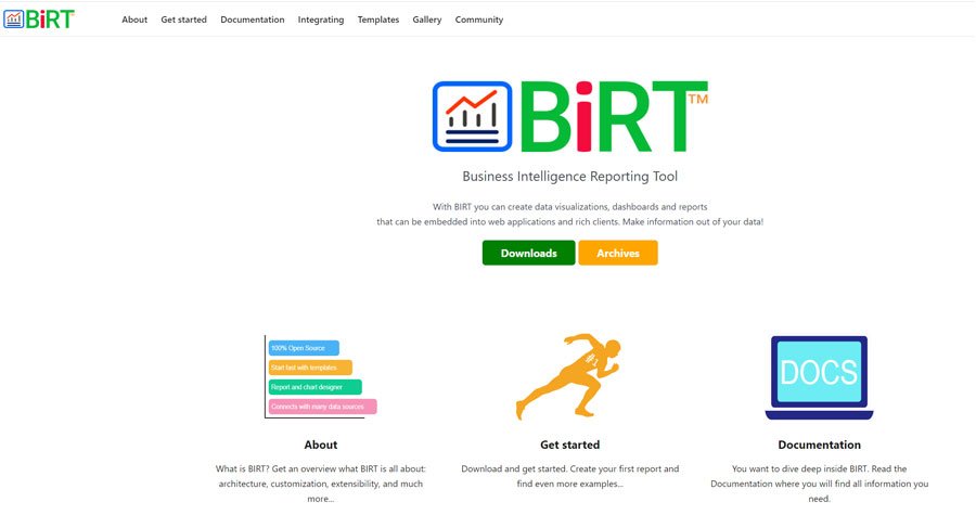 BIRT is an open source BI program