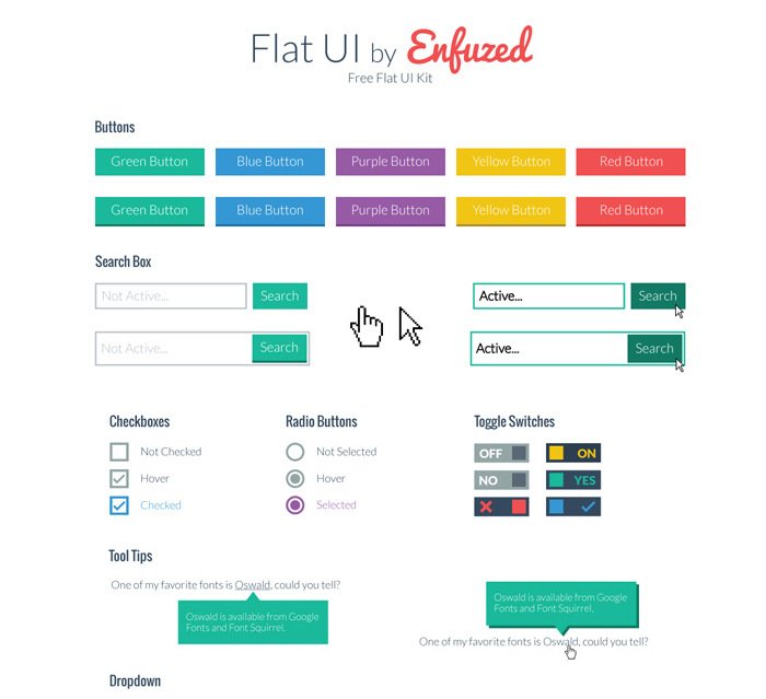 Enfuzed Flat design template