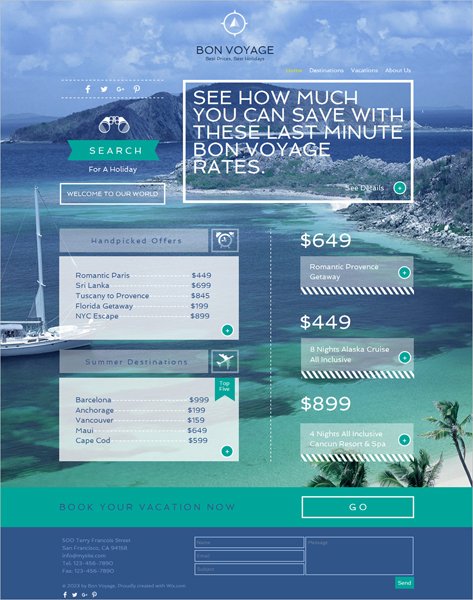 Free Travel Agency HTML5