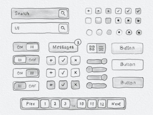 Hand-Drawn wireframe kit