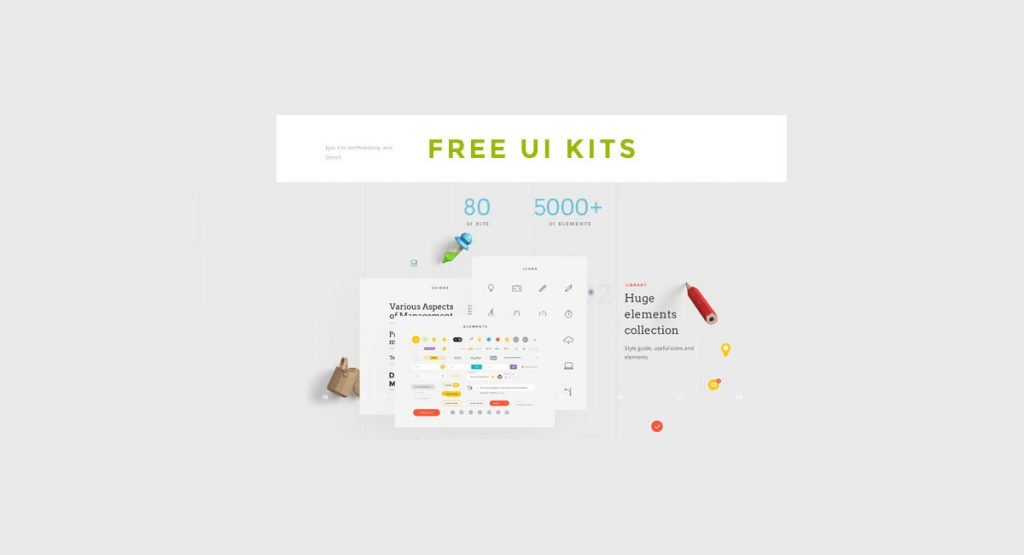 Free Flat UI Kits PSD