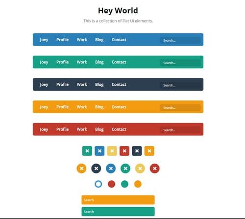 Flat UI CSS HTML kit