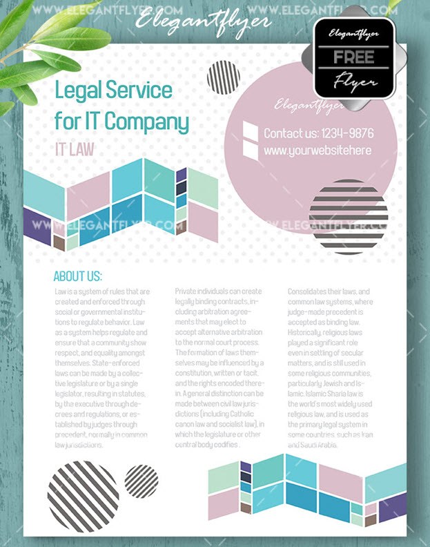 Legal Service – Free Business Flyer PSD Templates